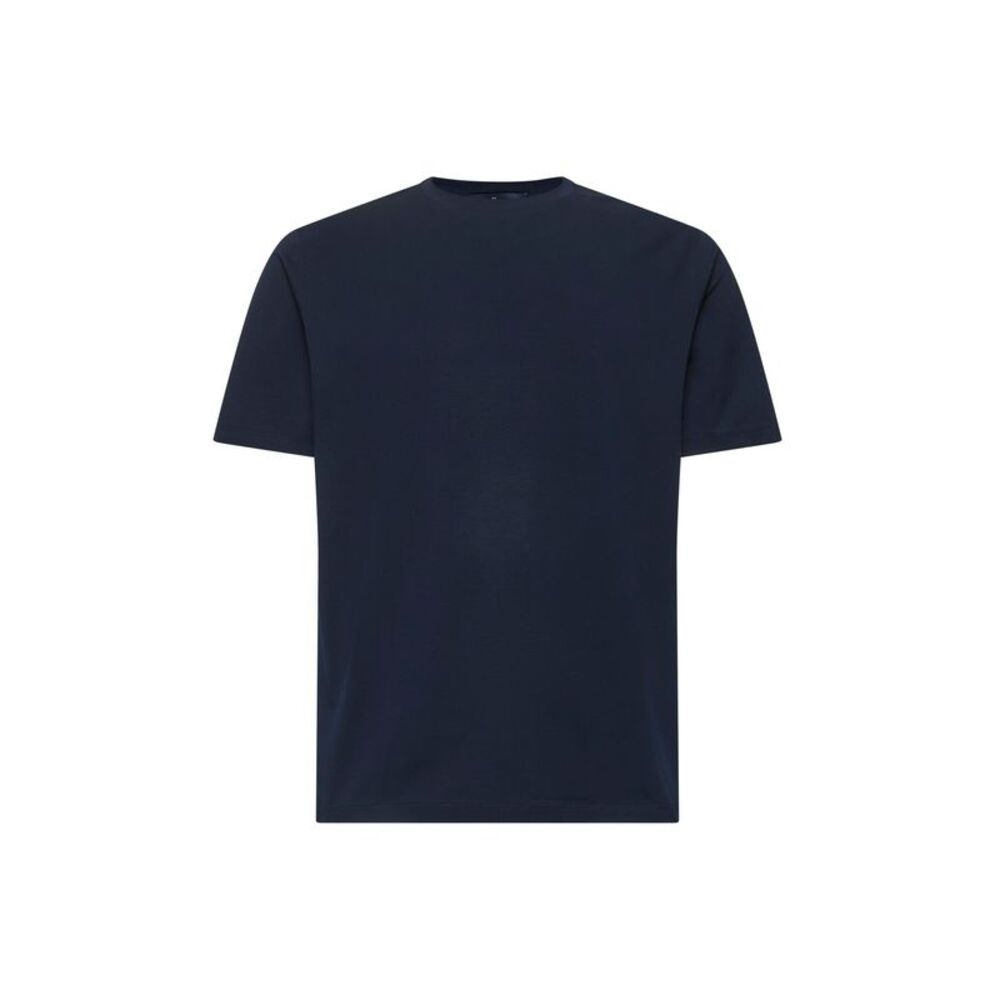 Herno Men Blue Superfine Cotton Stretch T-Shirt